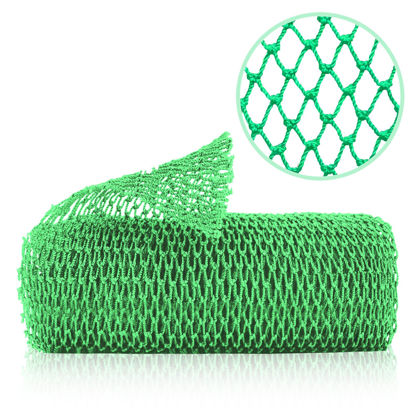Picture of ZOCY African Net Sponge, Authentic Exfoliating Body Scrubber for Bath and Shower, Multiple Textures with Gentle Deep Exfoliating and Rich Lather for All Skins (Green)