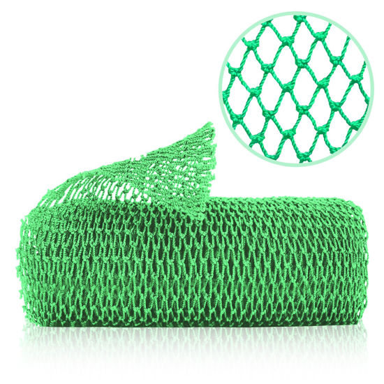Picture of ZOCY African Net Sponge, Authentic Exfoliating Body Scrubber for Bath and Shower, Multiple Textures with Gentle Deep Exfoliating and Rich Lather for All Skins (Green)