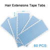 Picture of SUYYA 60 Pieces Hair Extension Tape Tabs Double Sided Extension Tapes for Replacement 4cm x0.8cm (Blue)
