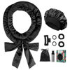 Picture of Gwabee Satin Heatless Curls Overnight Hair Curlers to Sleep In Hair Curler Rollers No Heat Hair Wrap for Curls Headband, 70" Satin Heatless Curling Rod Set for Women Long Waves Hair Volume -Black 9PCS