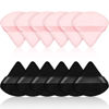 Picture of Maitys 12 Pieces Powder Puff Triangle Face Makeup Cosmetic for Loose Powder Soft Body Washable Reusable Foundation Sponge Mineral Wet Dry Makeup Tool(Black, Pink, Small)