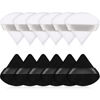 Picture of Maitys 12 Pieces Powder Puff Triangle Face Makeup Cosmetic for Loose Powder Soft Body Washable Reusable Foundation Sponge Mineral Wet Dry Makeup Tool(Black, White, Small)