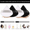Picture of Maitys 12 Pieces Powder Puff Triangle Face Makeup Cosmetic for Loose Powder Soft Body Washable Reusable Foundation Sponge Mineral Wet Dry Makeup Tool(Black, White, Small)