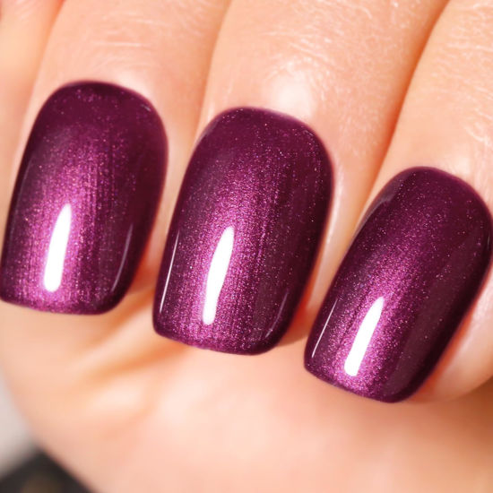 Picture of Ozzeal Pearl Gel Nail Polish,Wine Purple Glitter Gel Nail Polish Sparkle Shimmer Gel Glitter Nail Polish Fall Winter Soak off LED UV Gel Nail Polish for Art DIY Manicure 15ML