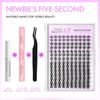 Picture of VEYESBEAUTY Lash Clusters Kit Eyelash Extensions Thin & Invisible Band DIY Individual False Eyelashes Newbie's Five-Second Series Wispy Lash Tray for Self-application, Manga Lash 8-18mm Mixed Length