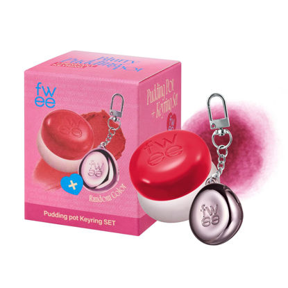 Picture of fwee Lip&Cheek Blurry Pudding Pot + Pendant Keyring | Greedy | Random Colored Keyring | Makeup Blush, Buildable Lightweight, Multi-Use Soft Matte Finish | 5g