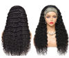 Picture of Aiterina Headband Wig for Black Woman 20 inch Brazilian Human Hair Wigs Deep Curly Wave Headband Wig Natural Color