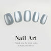 Picture of White Cat Eye Press on Nails Short Fake Nails Glossy Acrylic Nails Shiny Square False Nails Full Cover Glue on Nails Stick on Nails for Squoval Manicure 24Pcs