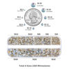 Picture of Beadsland Rhinestones for Makeup,8 Sizes 2500pcs Crystal Flatback Rhinestones Face Gems for Nails Crafts with Tweezers and Wax Pencil,Blue Moonlight,SS4-SS30