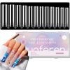 Picture of Quaferen No C Curve Nail Tips, 240Pcs 2XL Extra Long Clear Tapered Square Flat Straight Nail Tips, Half Cover Acrylic Nail Tips Square Fake Nails for Nail Art Salon Home 12 Sizes