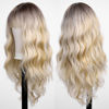 Picture of HAIRCUBE Blonde with Highlight Wig Long Curly Wig with Bangs Brown wig Natural Appearance Heat-Resistant Synthetic Wig Suitable for Fashionable Women