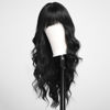 Picture of HAIRCUBE Black Wig Long Curly Wig with Bangs Natural Appearance Heat-Resistant Synthetic Wig Suitable for Fashionable Women