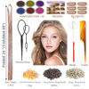 Picture of CelineBella Hair Tinsel Kit with Tools Galaxy Glitter Tinsel Hair Extensions Heat Resistant Highlights Sparkling Fairy Hair for Kids Women Girls(48 Inch Pack of 5Pcs, Galaxy)
