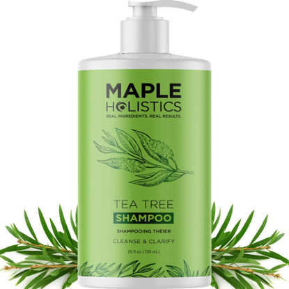 Picture of Tea Tree Oil Shampoo Sulfate Free - Deep Cleansing Vegan Tea Tree Shampoo for Oily Hair and Scalp - Daily Clarifying Shampoo for Build up with Rosemary Essential Oil for All Hair Types 25 Fl Oz