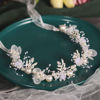 Picture of Girl's Fashion Flower Headpiece - White Pearl Headband, Princess Bridal Wedding Hair Accessory (Silver)