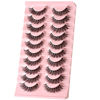 Picture of FARRED Natural Lashes Wispy False Eyelashes Fake Cat Eye Lashes Pack 10 Pairs Natural Look Lash Strips Fluffy Mink Eyelash Full Strip Lashes (C1 | 8-14MM)