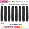 Picture of Passion Twist Hair 24 Inch 8 Packs Passion Twist Crochet Hair For Women Passion Twists Braiding Hair Long Bohemian Spring Twist Hair Crochet Braids Synthetic Hair Extension (24 Inch, 1#)