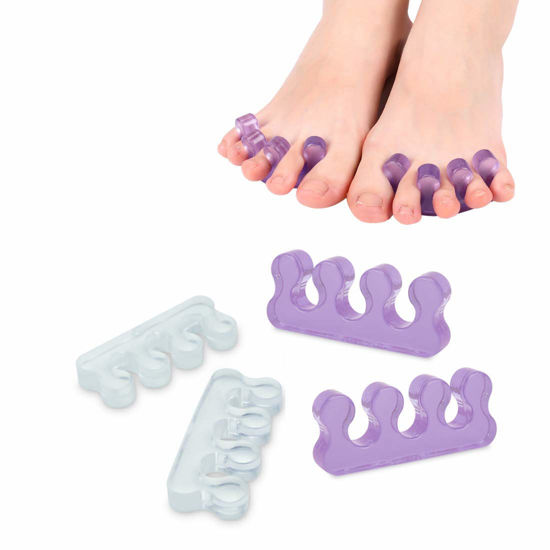 Picture of SUNFATT Toe Separators for Pedicure,Toe Spacer,Toe Separators use for Separation of Toenails or Nails,Washable and Reusable Pedicure Supplies.