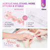 Picture of SAVILAND Nail Holder for Painting Nails:10 Pcs Strong Adhesive Cat Claw-Shaped Nail Stand for Press Ons Super Magnet Nail Stand & 1 Pcs Flower-Shaped with 40 Pcs Reusable Putty for Nail Practice Salon