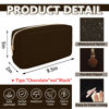 Picture of Waterproof Small Makeup Bag Pouch for Purse,Nylon Travel Toiletry Storage Bag Cute Preppy Cosmetic Bag for Women Girl,Waterproof Makeup Organizer Bag Skincare Bag Purse with Zipper(Small-Chocolate)