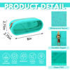 Picture of UIXIZQ Clear Small Pencil Pouch Makeup Bag for Purse,Nylon&PVC Pencil Case Waterproof Makeup Brush Holder with Zipper,Preppy Transparent Pen Bag Cosmetic Bag for Women Men Office(Slim-Mint Green)