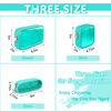 Picture of UIXIZQ Clear Small Pencil Pouch Makeup Bag for Purse,Nylon&PVC Pencil Case Waterproof Makeup Brush Holder with Zipper,Preppy Transparent Pen Bag Cosmetic Bag for Women Men Office(Slim-Mint Green)