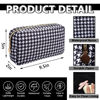 Picture of Waterproof Small Makeup Bag Pouch for Purse,Nylon Travel Toiletry Storage Bag Cute Houndstooth Cosmetic Bag for Women Girls,Preppy Makeup Organizer Bag Skincare Pouch with Zipper(Small-Houndstooth)