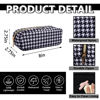 Picture of UIXIZQ Waterproof Small Pencil Case Makeup Bag for Purse,Cute Pencil Pouch Nylon Preppy Makeup Brush Holder with Zipper,Girl Portable Storage Case Small Pen Bag for Office(Slim-Houndstooth)
