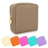 Picture of UIXIZQ Waterproof Mini Makeup Bag Pouch for Purse,Small Cosmetic Travel Bag Pouch Nylon Toiletry Organizers Bag for Women Girls,Cute Mini Zipper Pouch Preppy Coin Purse for Work Camping(Mini-Khaki)