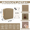 Picture of UIXIZQ Waterproof Mini Makeup Bag Pouch for Purse,Small Cosmetic Travel Bag Pouch Nylon Toiletry Organizers Bag for Women Girls,Cute Mini Zipper Pouch Preppy Coin Purse for Work Camping(Mini-Khaki)