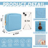 Picture of UIXIZQ Waterproof Mini Makeup Bag Pouch for Purse,Small Cosmetic Travel Bag Pouch Nylon Toiletry Organizers Bag for Women Girls,Cute Mini Zipper Pouch Preppy Coin Purse for Work(Mini-Blue)