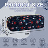 Picture of UIXIZQ Waterproof Small Floral Pencil Case Makeup Bag for Purse,Cute Flower Pencil Pouch Preppy Nylon Makeup Brush Holder with Zipper,Girls Portable Storage Case Pen Bag for Work(Slim Black-Flowers)