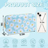 Picture of Waterproof Small Floral Makeup Bag Pouch for Purse,Nylon Flower Cosmetic Bag Preppy Travel Toiletry Storage Bag for Women Girl,Cute Makeup Organizer Bag Skincare Bag with Zipper(Small Blue-Daisy)