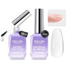Picture of Gellen Builder Gel for Nails and Gel Top Coat, 2Pc 18ml Nail Builder Gel and Glossy Top Coat Gel Polish, No Wipe Clear Gel Top and Builder Base Coat Soak Off UV Gel for Gel Nail Polish