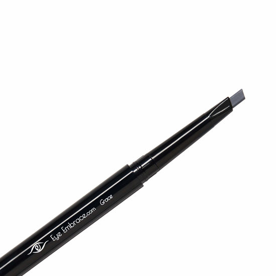 Picture of Eye Embrace Grace: Medium Gray Eyebrow Pencil - Waterproof, Double-Ended Automatic Angled Tip & Spoolie Brush, Cruelty-Free