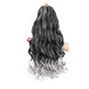 Picture of French Curly Braiding Hair 12 Inch 8 Packs - Pre Stretched Bouncy Braiding Hair- Loose Wavy Braiding Hair Synthetic Hair Extensions For Black Women (12 inch 8 packs 1B/Grey)