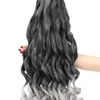 Picture of French Curly Braiding Hair 12 Inch 8 Packs - Pre Stretched Bouncy Braiding Hair- Loose Wavy Braiding Hair Synthetic Hair Extensions For Black Women (12 inch 8 packs 1B/Grey)