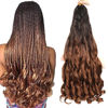 Picture of French Curly Braiding Hair 24 Inch 8 Packs - Pre Stretched Bouncy Braiding Hair- Loose Wavy Braiding Hair Synthetic Hair Extensions For Black Women (24 inch 8 packs OT4/30)