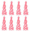 Picture of French Curly Braiding Hair 24 Inch 8 Packs Pink Color - Pre Stretched Bouncy Braiding Hair- Loose Wavy Braiding Hair Synthetic Hair Extensions For Black Women (24 inch 8 packs, Pink)