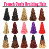 Picture of French Curly Braiding Hair 24 Inch 8 Packs - Pre Stretched Bouncy Braiding Hair- Loose Wavy Braiding Hair Synthetic Hair Extensions (24 inch 8 packs 1B/27)