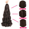 Picture of French Curly Braiding Hair 24 Inch 8 Packs - Pre Stretched Bouncy Braiding Hair- Loose Wavy Braiding Hair Synthetic Hair Extensions For Black Women(24 inch 8 packs, OT/Bug)