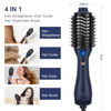 Picture of One Step Hair Dryer & Volumizing Hot Air Brush, Aima Beauty Hair Blow Dryer Brush, Ceramic Straightener Brush, Curler & Hot Comb 4 in 1 Salon Ionic Hair Brush, Prussian Blue