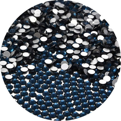 Picture of NCB 288pcs Flatback Round Glass Nail Art Rhinestones Crystal for DIY Making Accessories Shoes, Clothes, Face Art, Bags, Manicure (Montana, SS30 288pcs)
