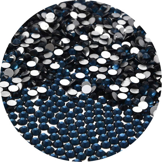 Picture of NCB 288pcs Flatback Round Glass Nail Art Rhinestones Crystal for DIY Making Accessories Shoes, Clothes, Face Art, Bags, Manicure (Montana, SS30 288pcs)