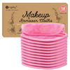 Picture of Orighty Makeup Remover Cloths 12 Pack, Makeup Removal Face Cleansing Cloth, Reusable Make-up Remover Pads Remove Instantly Dirt with Just Water, 5 x 5 in (Pink)