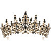 Picture of COCIDE Bronze Tiara and Crown for Women Baroque Crystal Queen Crown Vintage Rhinestone Tiara for Girl Bride Wedding Hair Accessories for Bridal Birthday Party Prom
