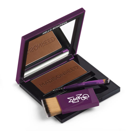Picture of Madison Reed Root Touch Up + Brow Filler, Sienna Auburn Red, Instant Gray Coverage, Fills in Brows & Thinning Hairlines, Temporary Concealing Powder, 0.13 oz (60 uses)