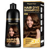 Picture of HyperHair Chestnut Brown Hair Dye Shampoo, Shampoo for Color Treated Hair, Hair Dye for Covering Gray Hair, Shampoo for Gray Hair, Suitable for Women & Men, Hair Dye Shampoo 3 In 1