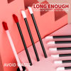 Picture of Teenitor Mascara Wands, Disposable Mascara Wand 200pcs, Lip Applicators Disposable Mascara Makeup Applicator Lipgloss Lip Brush Mascara Brush Lipstick Tester Wands Black