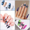 Picture of Sinyanail 300pcs Nail Art Charms Kit,Over 100pcs Mixshape Resin Nail Gems and 100 pcs Mixed Flatback Nail Rhinestones Pearls with Over 100pcs Nail Sequins for Nail Art Accessories(Black)